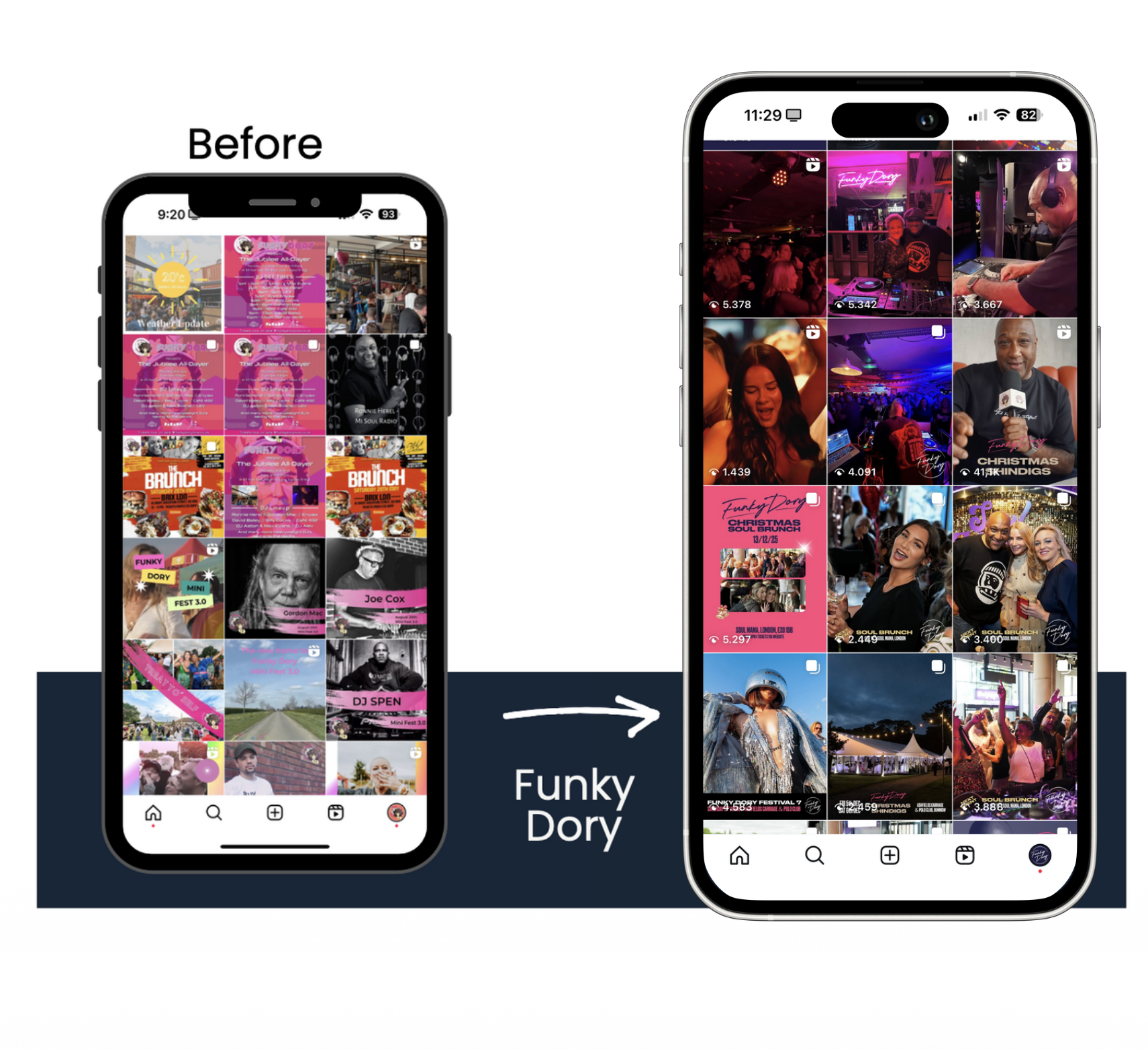 Funky Dory Festival Instagram Transformation